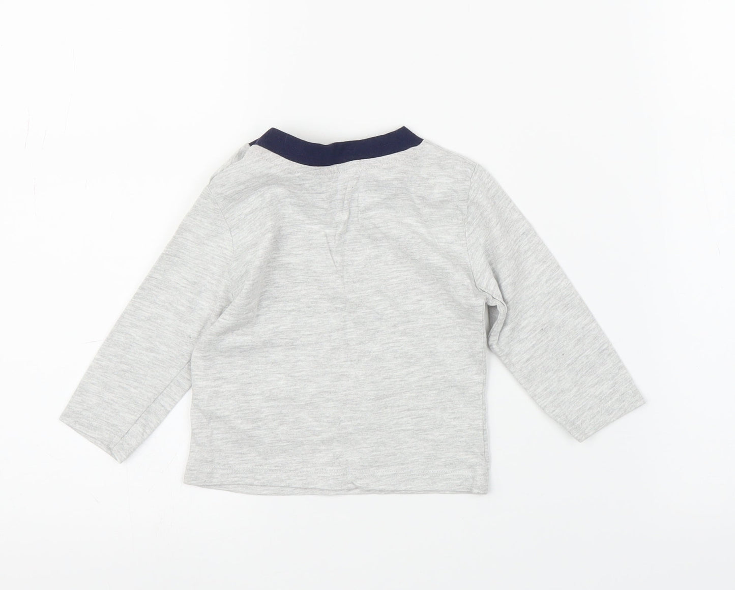 Primark Boys Grey   Basic T-Shirt Size 6-9 Months