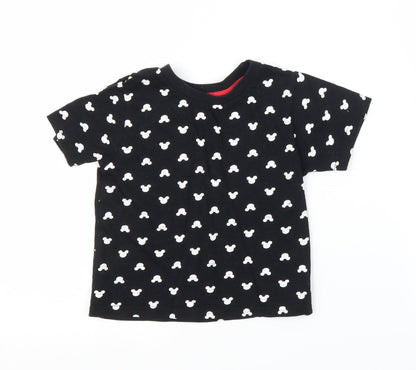 Preloved Primark Baby Black   Basic T-Shirt Size 18-24 Months  - Disney - Front