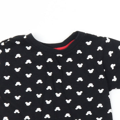 Preloved Primark Baby Black   Basic T-Shirt Size 18-24 Months  - Disney - Back