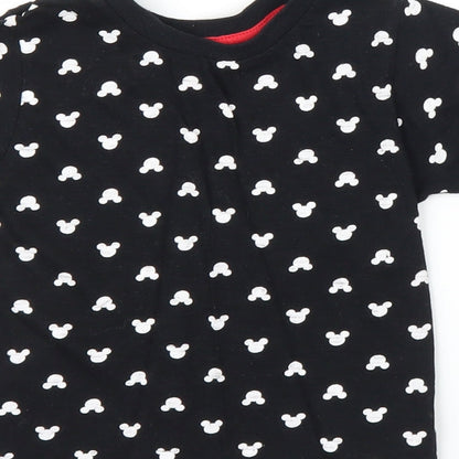 Preloved Primark Baby Black   Basic T-Shirt Size 18-24 Months  - Disney - Detail