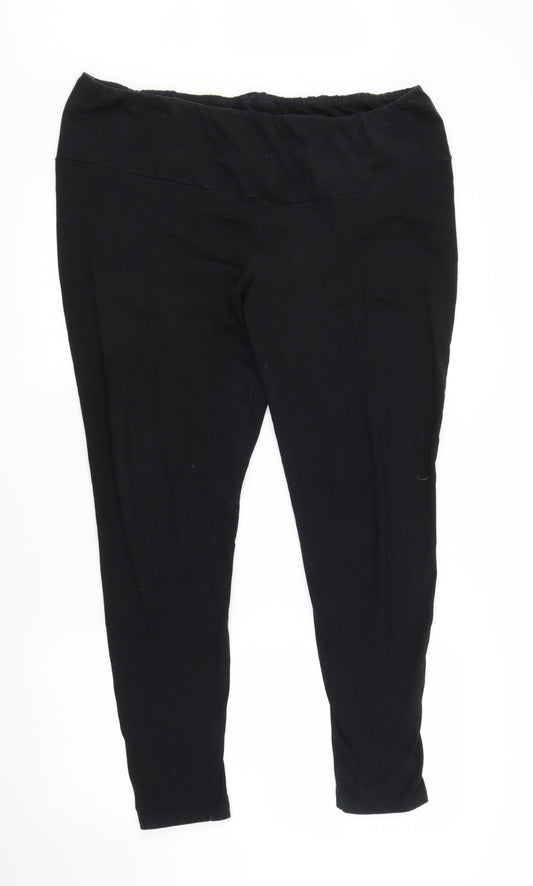 Simply Be Womens Black   Capri Leggings Size 26 L25 in