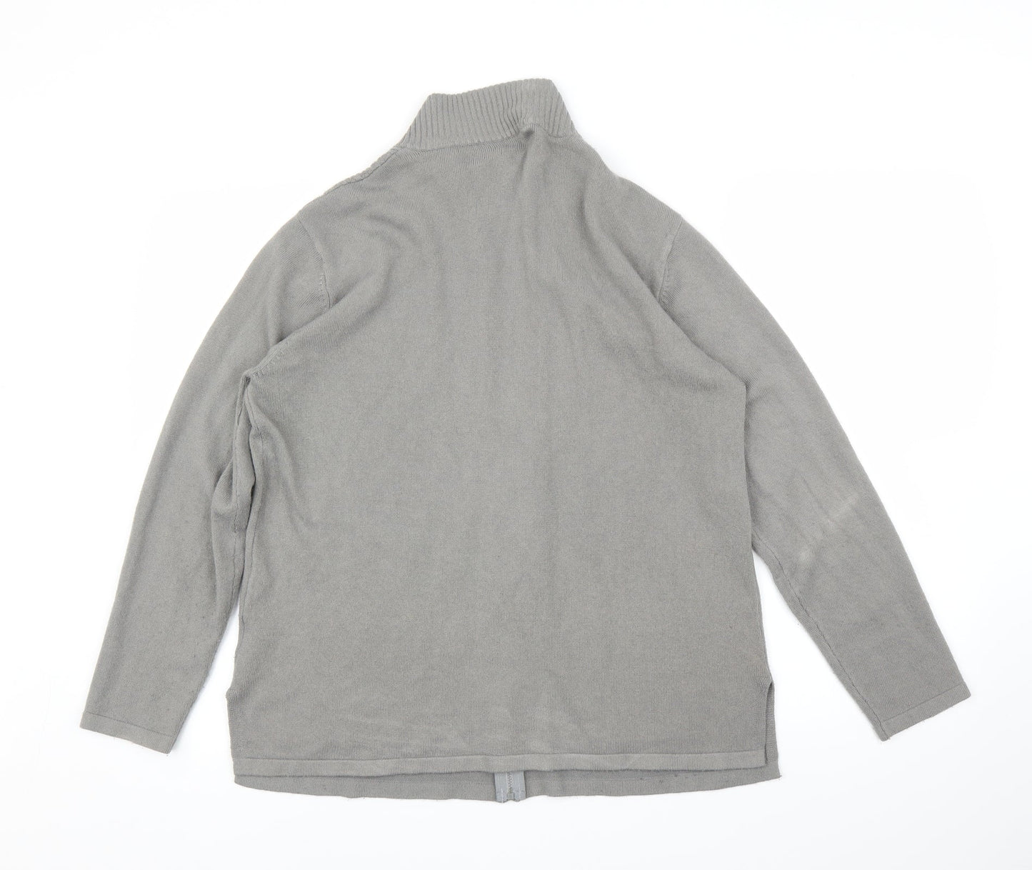 Eliane Womens Grey   Full Zip Jumper Size XL