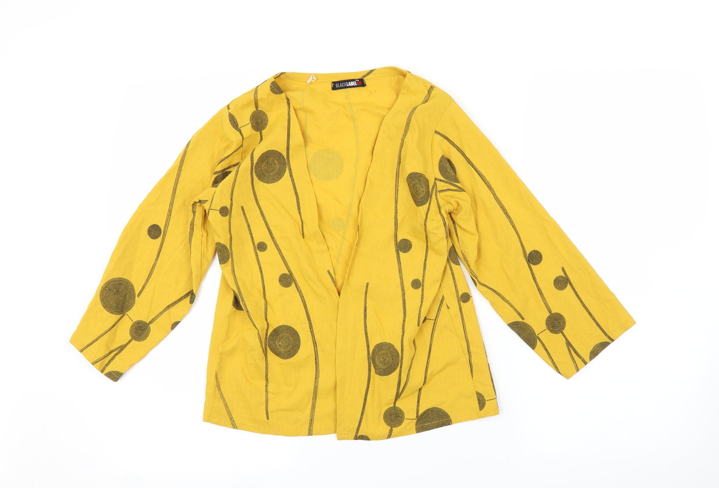 Black Label Womens Yellow   Cardigan Jumper Size S