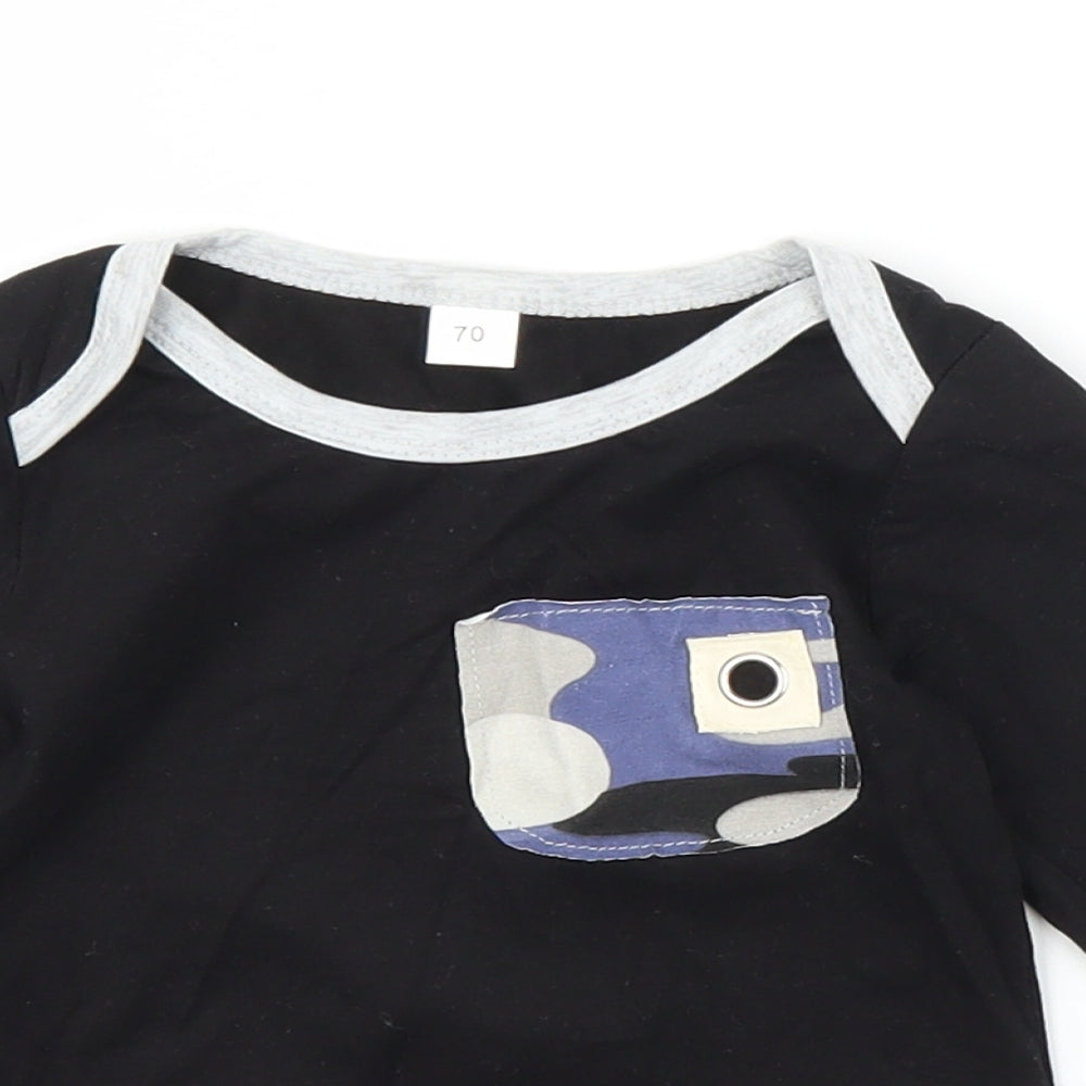 Preworn Baby Black   Basic T-Shirt Size 6-9 Months