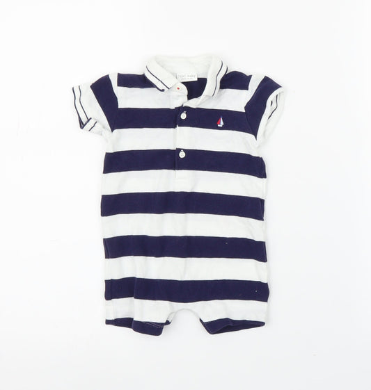 NEXT Baby Blue Striped  Babygrow One-Piece Size 6-9 Months