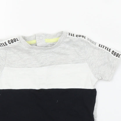 F&F Boys Grey   Basic T-Shirt Size 6-9 Months