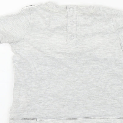 F&F Boys Grey   Basic T-Shirt Size 6-9 Months