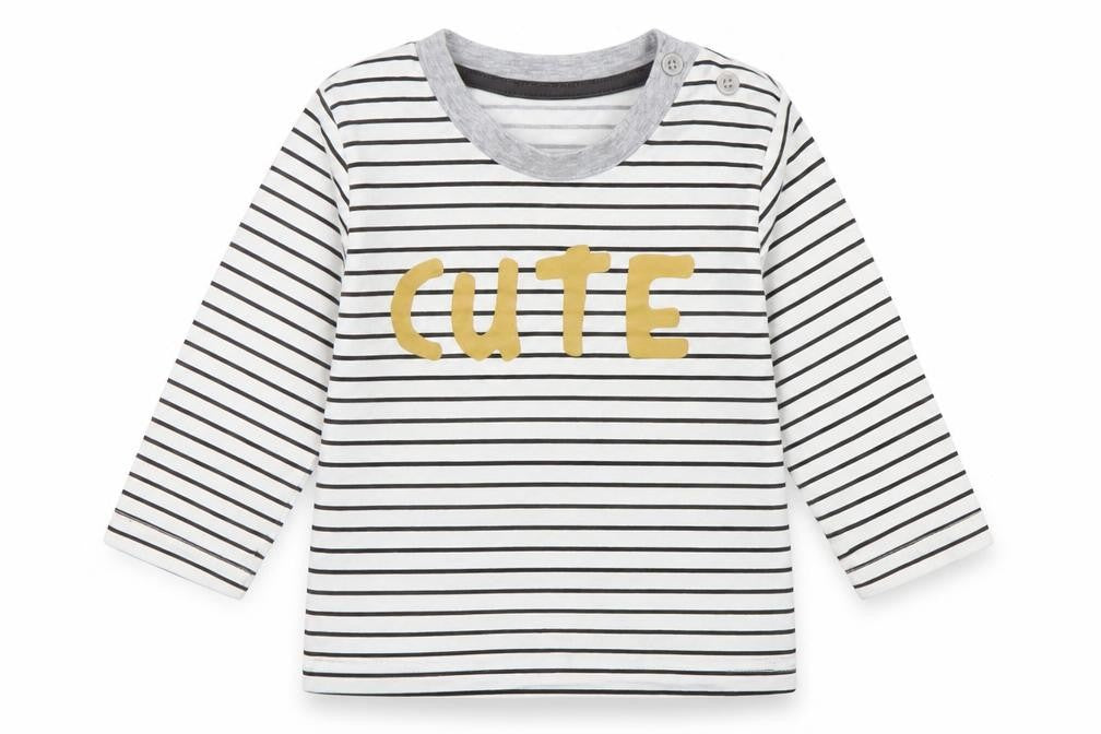 Matalan Baby White Striped  Basic T-Shirt Size 3-6 Months