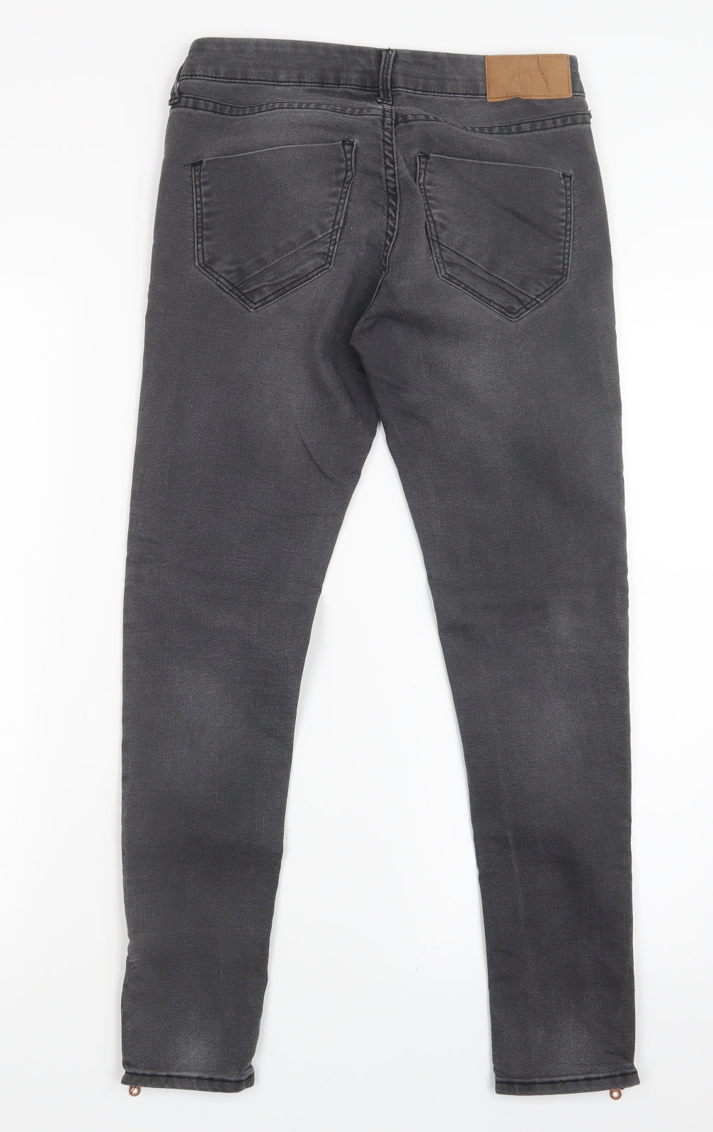 H&M Womens Black  Denim Straight Jeans Size 10 L26.5 in