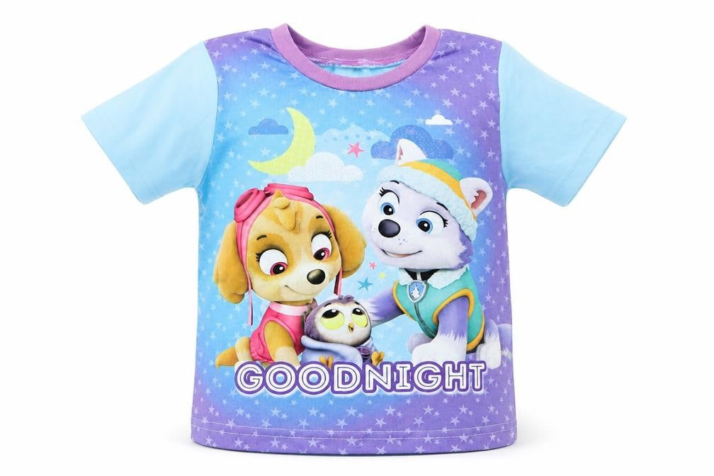 Nickelodeon Girls Blue Geometric  Top Pyjama Top Size 2-3 Years  - Paw Patrol