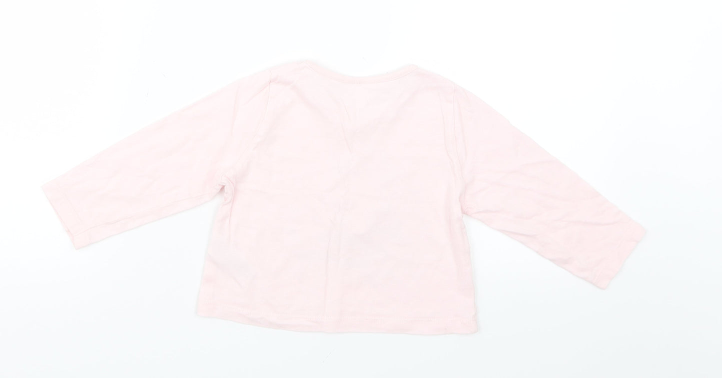 Young Dimension Girls Pink   Basic T-Shirt Size 18-24 Months  - Unicorn