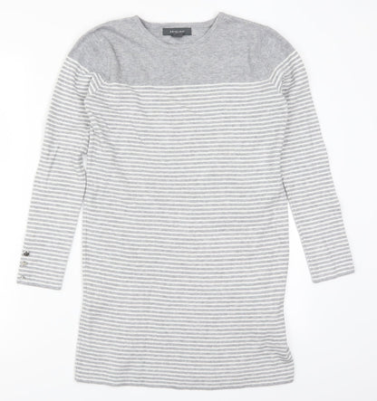 Primark Womens Grey Striped  Jumper Dress  Size 10