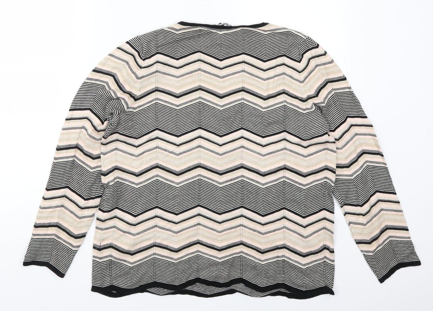 Bonmarché Womens Pink Striped  Pullover Jumper Size 16