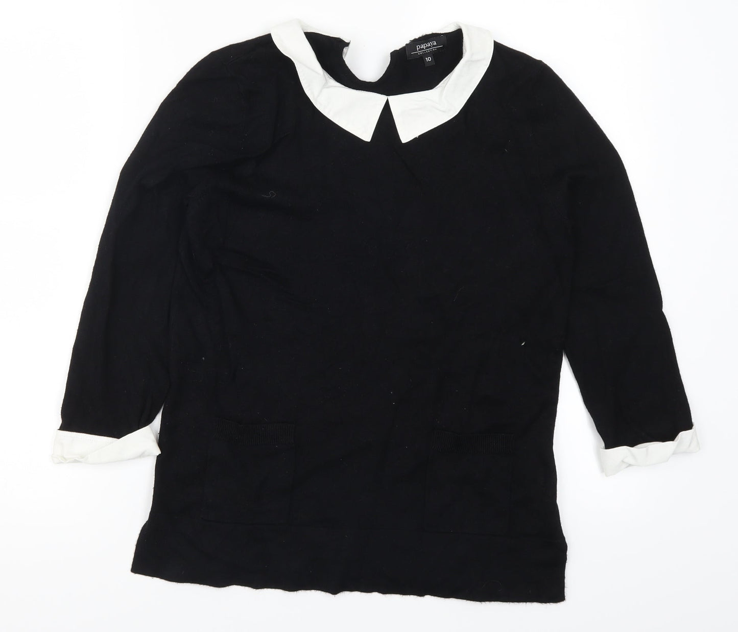Papaya Womens Black   Pullover Jumper Size 10