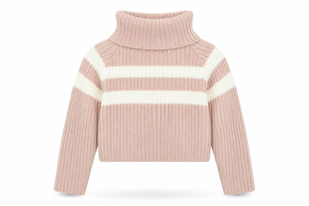 Misspap Womens Pink Striped  Pullover Jumper Size S