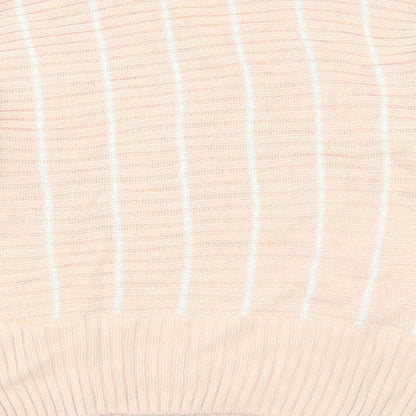 Preloved Miss Selfridge Womens Pink Striped Knit Pullover Jumper Size 4 - Label