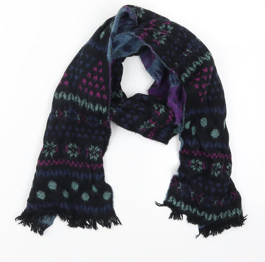 Preworn Womens Purple Geometric   Scarf