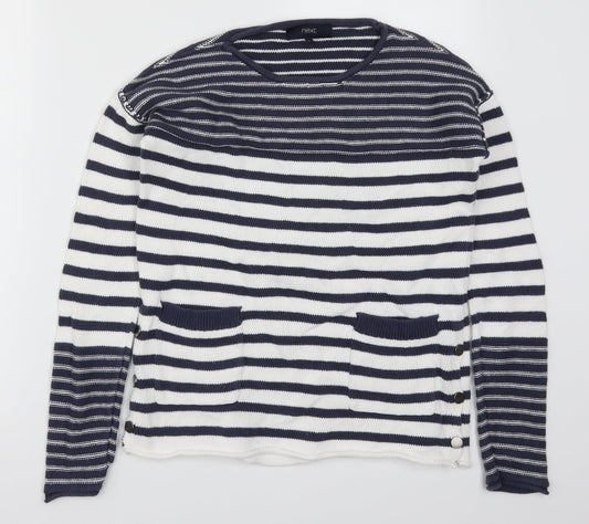 NEXT Womens Blue Striped  Pullover Jumper Size 6