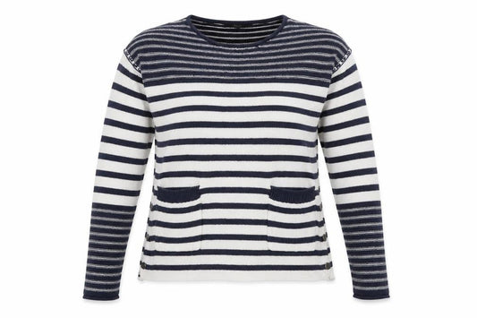 Next Womens Blue Striped  Pullover Jumper Size 6