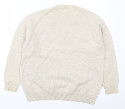 Joie De Vivre Womens Beige   Pullover Jumper Size L