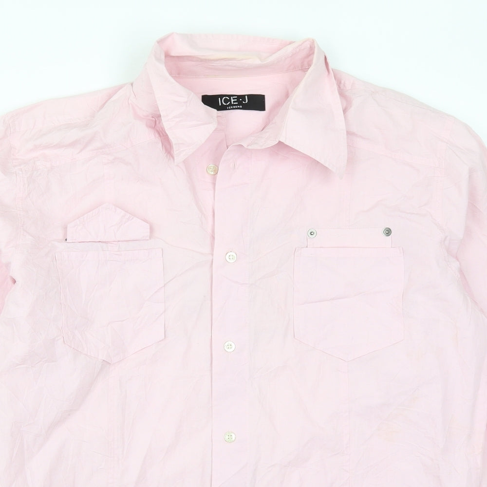 Ice J Mens Pink    Button-Up Size 2XL  - I Love Ice J