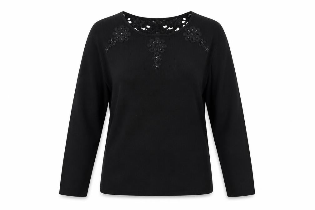 Stephen Y Womens Black   Pullover Jumper Size M