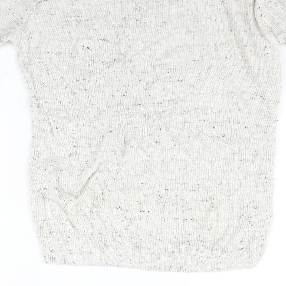 Boohoo Mens Beige Houndstooth  Pullover Jumper Size L