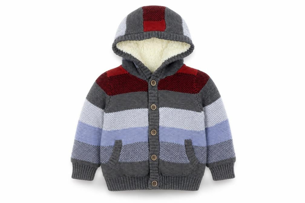 Marks & Spencer Girls Blue Geometric  Cardigan Jumper Size 2 Years