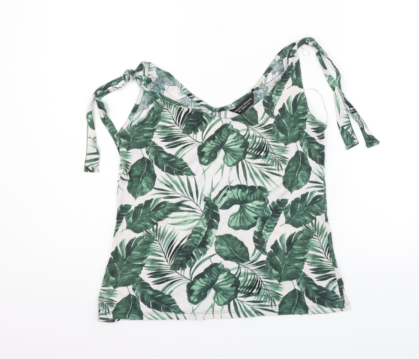 Dorothy Perkins Womens Green Geometric  Basic Blouse Size 10