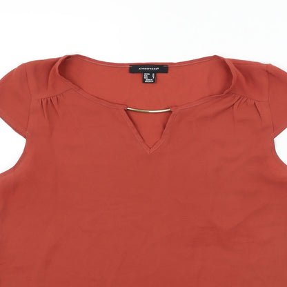 Preloved Atmosphere Womens Red   Basic Blouse Size 10 - Detail