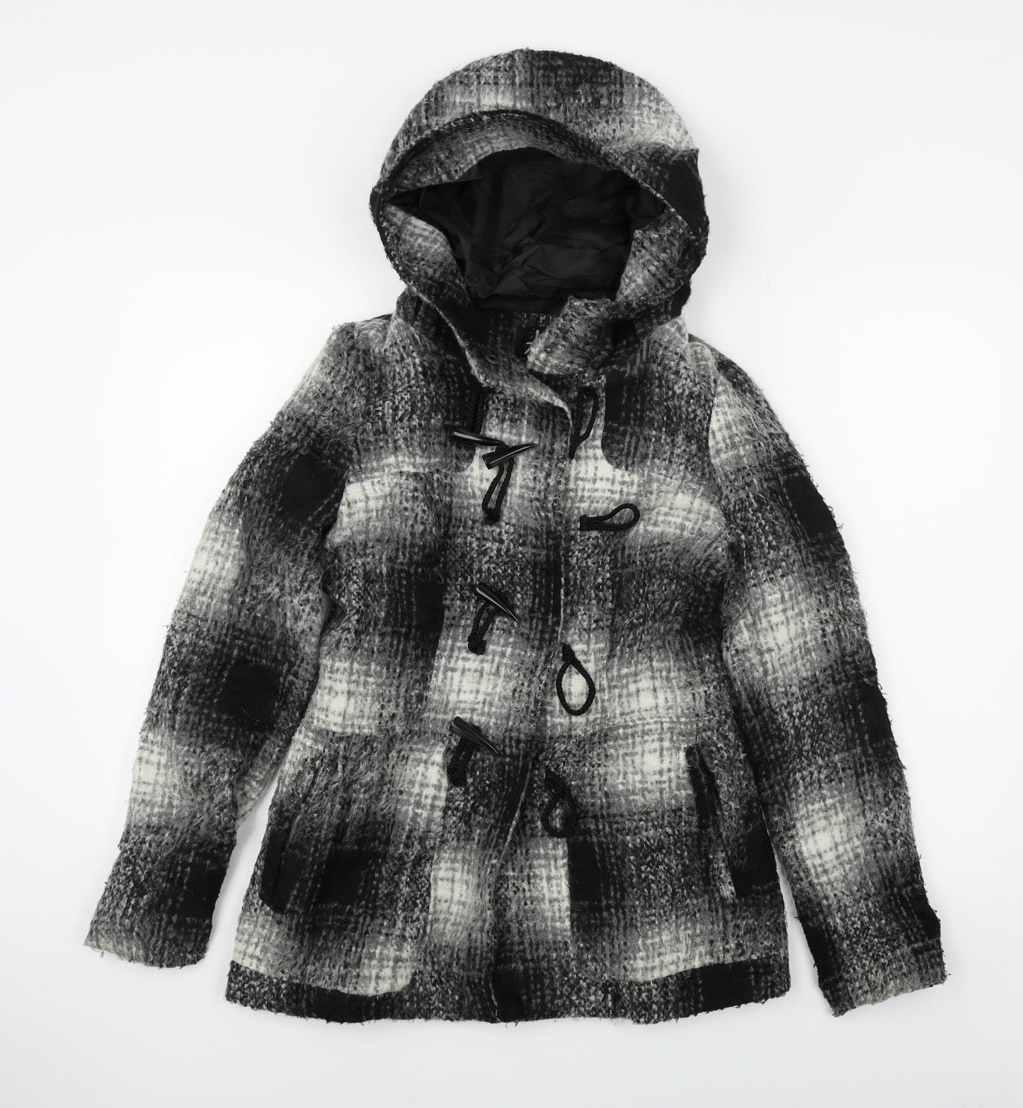 Atmosphere  Womens Black Check  Jacket Coat Size 8