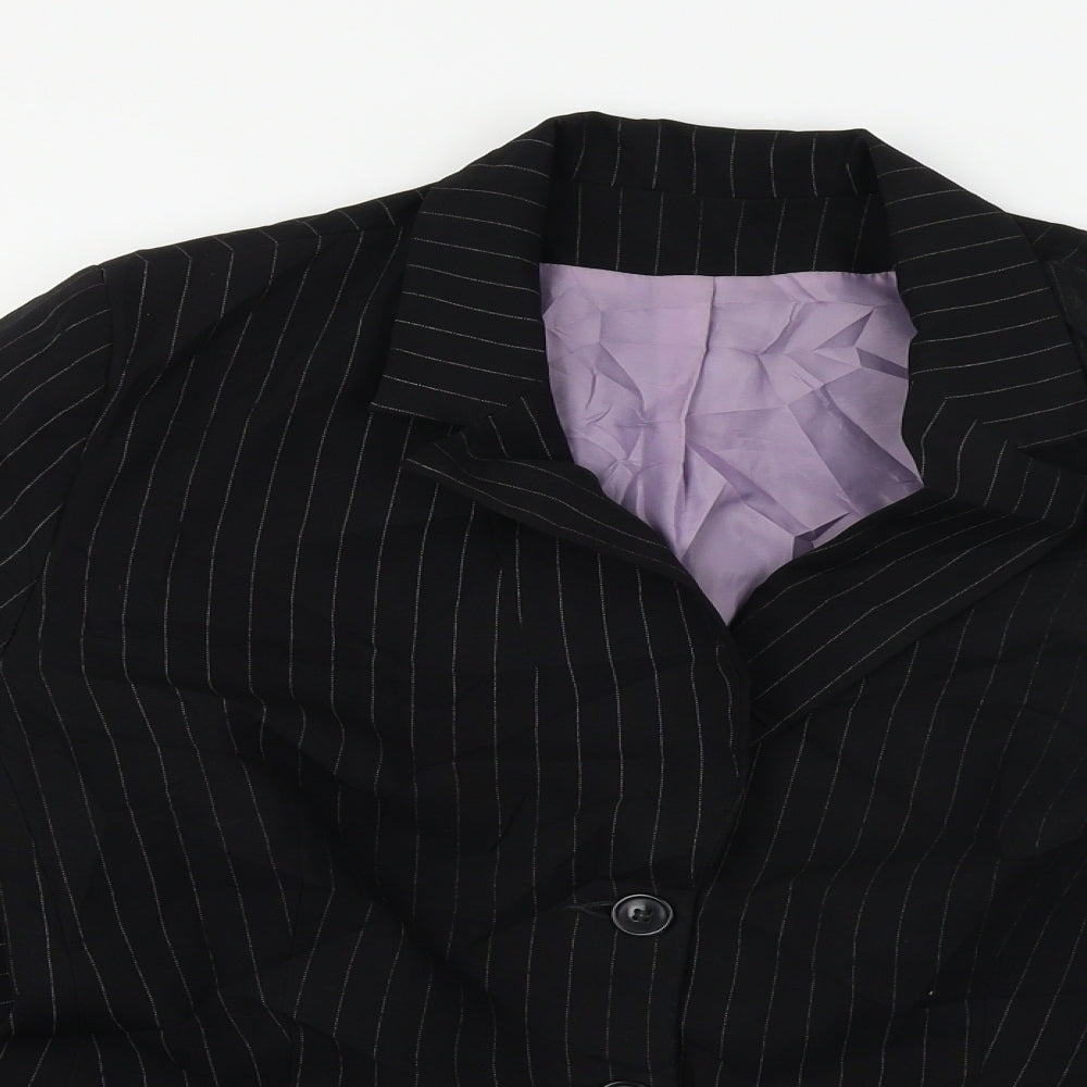 Preworn  Womens Black   Jacket Blazer Size 18
