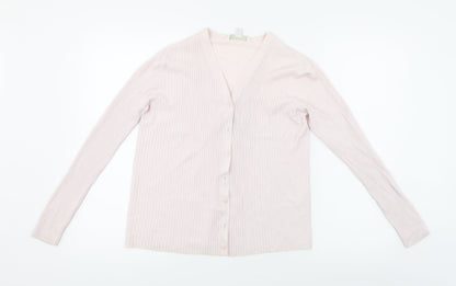 Preloved TCM  Womens Pink   Cardigan Jumper Size 14 - Front