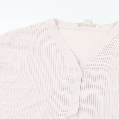 Preloved TCM  Womens Pink   Cardigan Jumper Size 14 - Detail