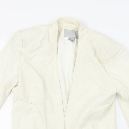 H&M  Womens Ivory   Jacket Blazer Size 6