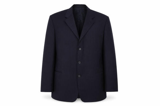 Super 100's  Mens Blue Striped  Jacket Blazer Size 46