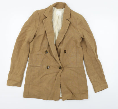 H&M  Womens Brown   Jacket Blazer Size 8