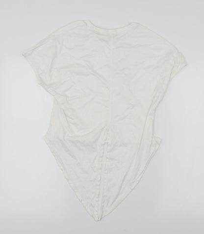 Preloved Jack Wills  Womens White   Basic T-Shirt Size 6 - Back