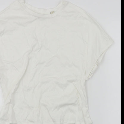 Preloved Jack Wills  Womens White   Basic T-Shirt Size 6 - Detail
