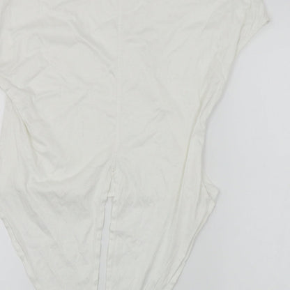 Preloved Jack Wills  Womens White   Basic T-Shirt Size 6 - Label