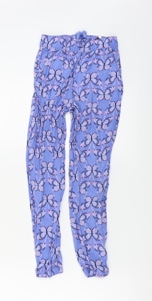 H&M  Girls Blue Animal Print   Trousers Size 7 Years
