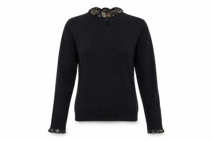 Next Womens Black  Knit Pullover Jumper Size 10