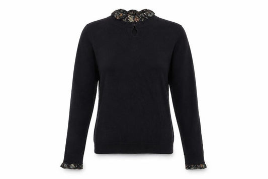 Next Womens Black  Knit Pullover Jumper Size 10