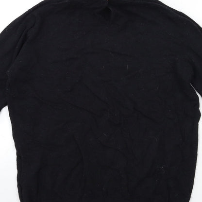 Next Womens Black  Knit Pullover Jumper Size 10