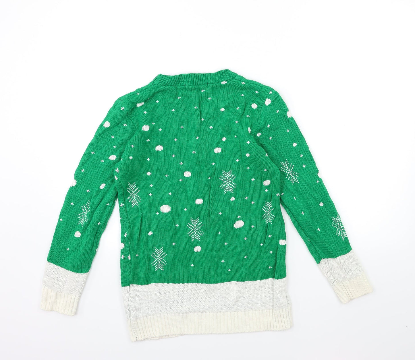 Boohoo Womens Green  Knit Pullover Jumper Size M