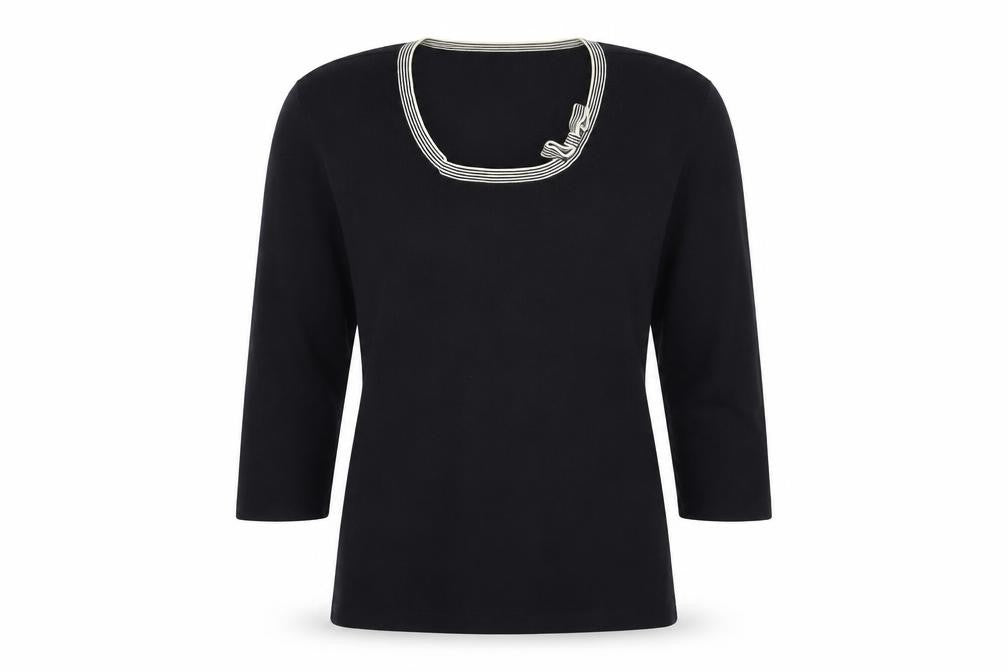 Berkertex Womens Black  Knit Basic T-Shirt Size 12