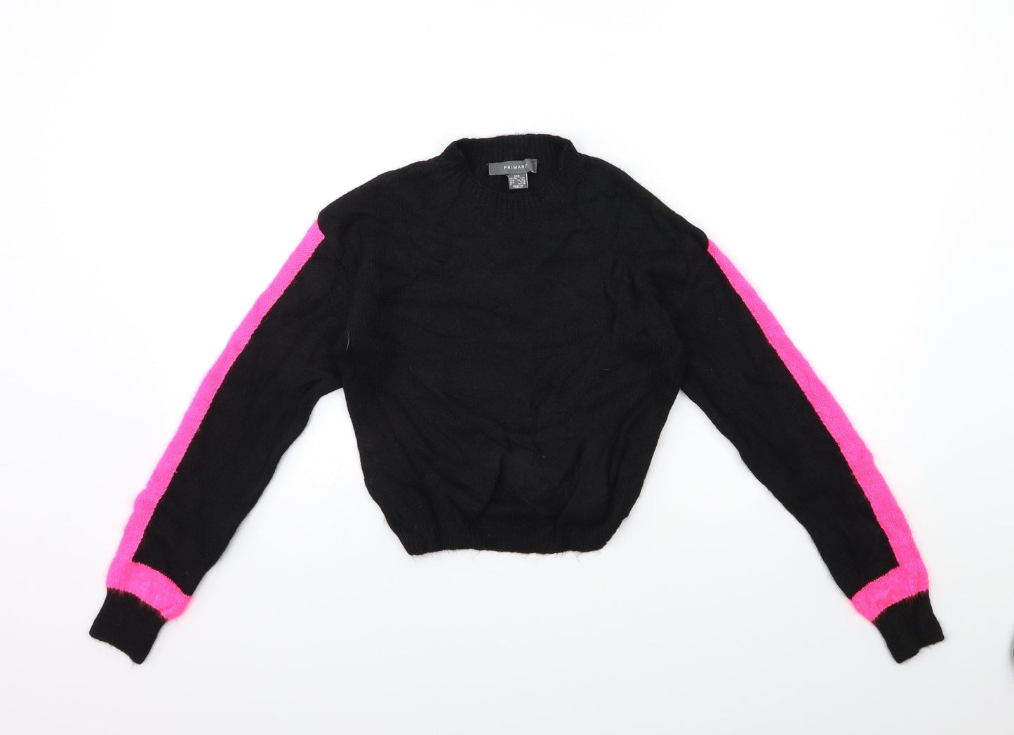 Primark Womens Black  Knit Pullover Jumper Size 4