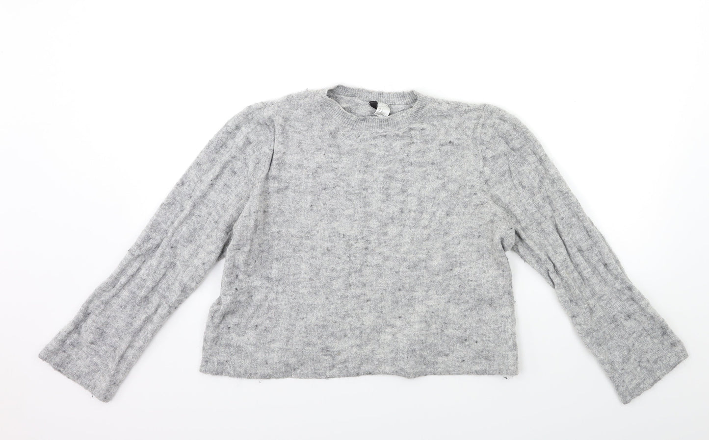 H&M Womens Grey  Knit Pullover Jumper Size M