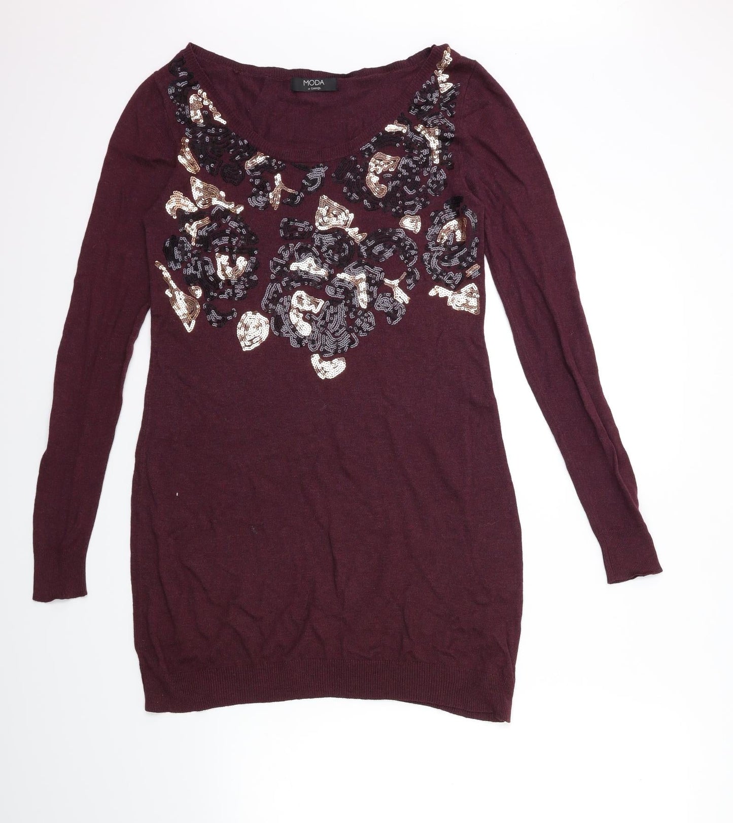 George Womens Purple  Knit Pullover Jumper Size 10