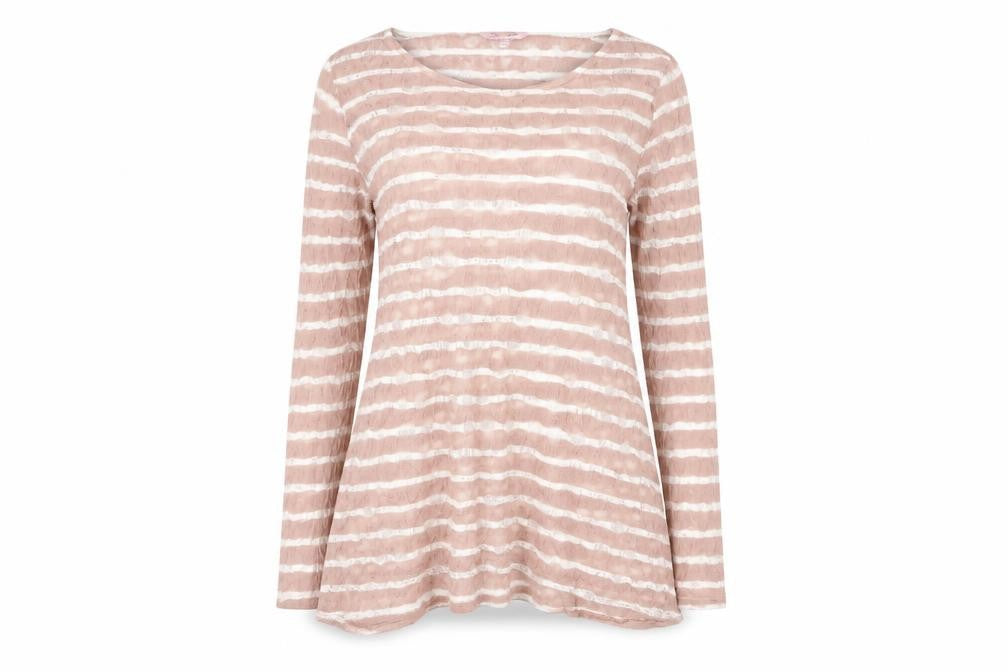 Phase Eight Womens Pink Striped Knit Pullover Jumper Size 10